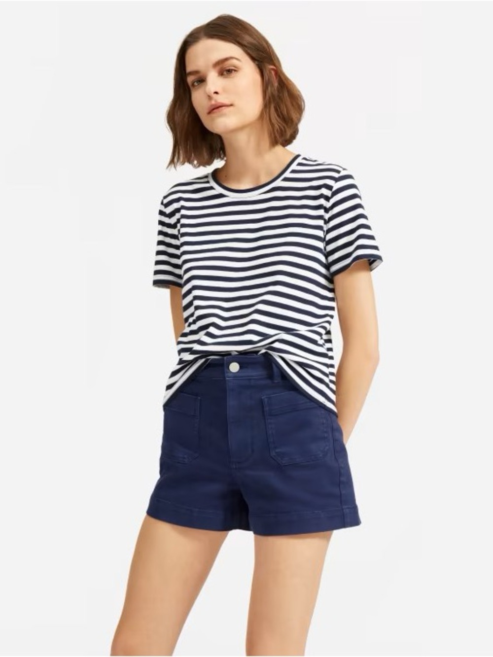 Everlane Blue Patch-Pocket short sz 10
